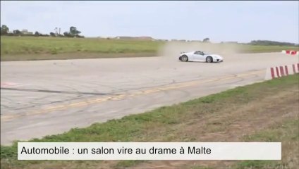 Grave accident au salon automobile de Malte