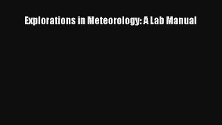 AudioBook Explorations in Meteorology: A Lab Manual Download
