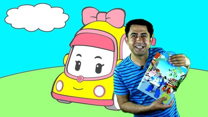 Çizgi film - Robocar Poli - Amber, Mini, Okul servisi School be (Учим цвета на