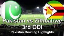 Zimbabwe v Pakistan, 3rd ODI Pakistan Bowling Highlights, Oct 5, 2015