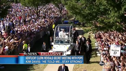 Pope Francis Holds Secret Meeting with Kim Davis