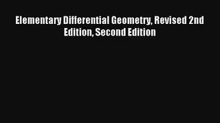 AudioBook Elementary Differential Geometry Revised 2nd Edition Second Edition Free