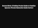 Boston Birds: A Folding Pocket Guide to Familiar Species (Pocket Naturalist Guide Series) Book