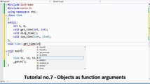 Tutorial no.7 - Objects as function arguments