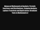 AudioBook Advanced Mathematical Analysis: Periodic Functions and Distributions Complex Analysis