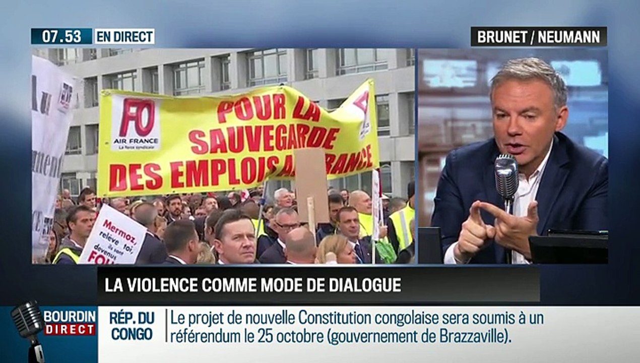 Brunet & Neumann: Conflit à Air France: "C'est le dialogue social à la française" - 06/10