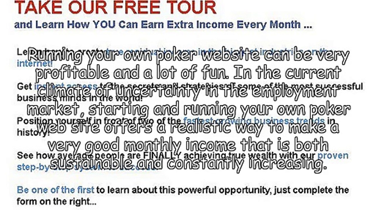 Ever Thought of Running a Poker Website?