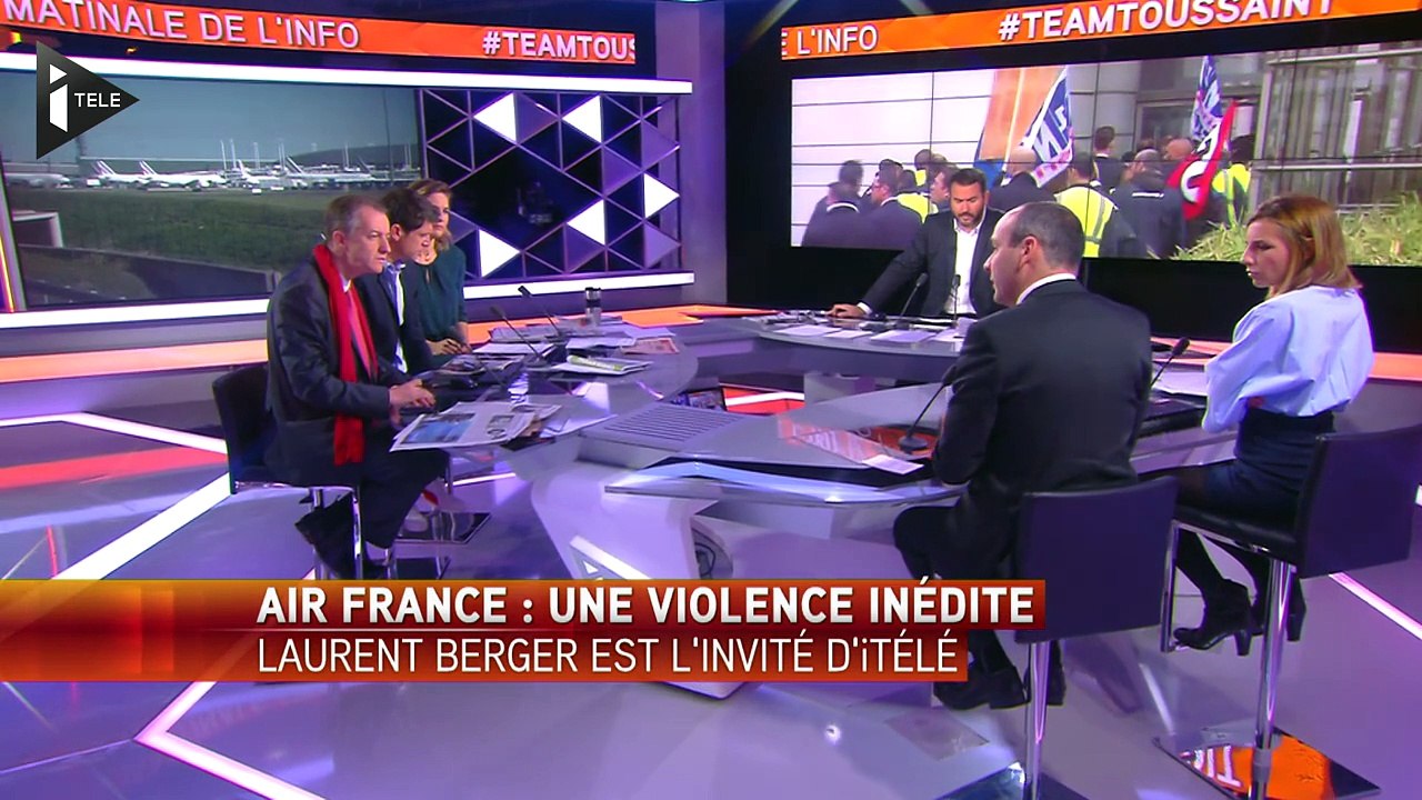 "Le syndicalisme, ce n'est pas ça", Laurent Berger condamne les violences chez AirFrance