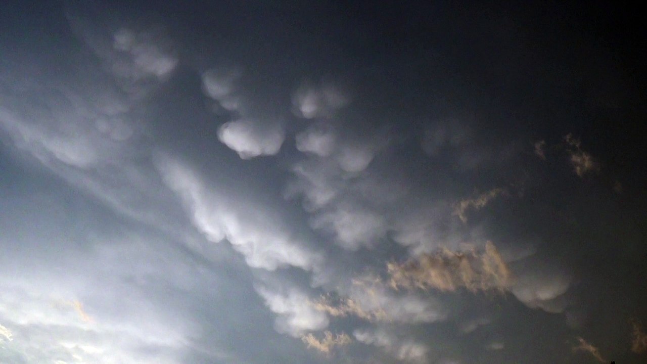 Mammatus clouds Rochester, N.Y. area