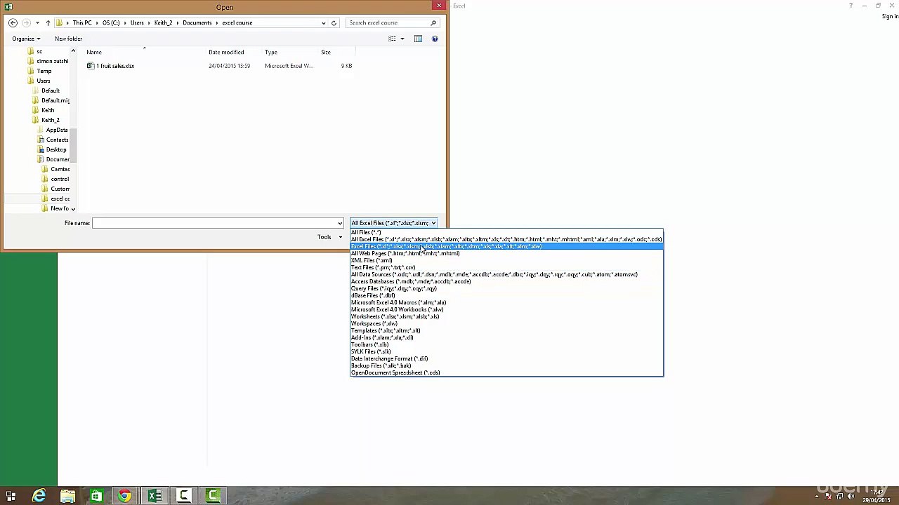 005 Opening and saving a file - which location and which format