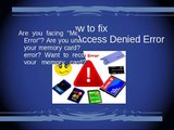 How to Fix Memory Card Access Denied Error