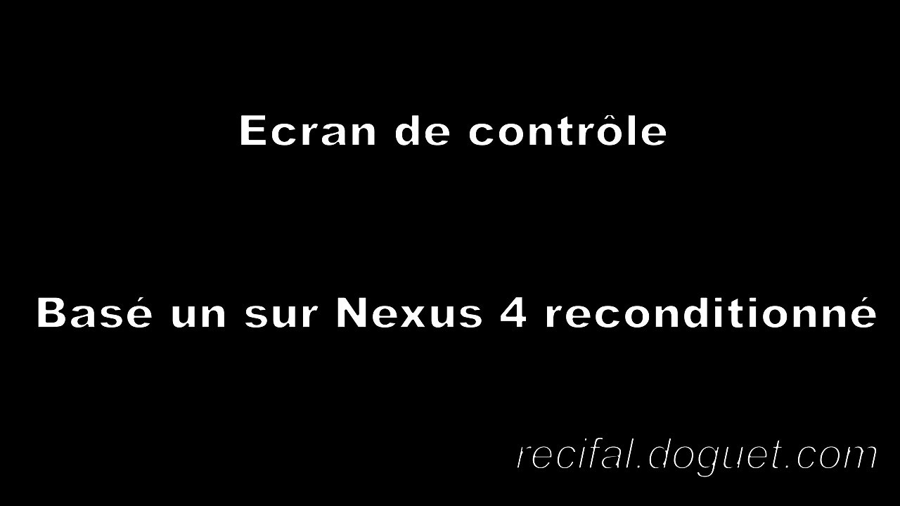 Ecran de contrôle récifal & météo