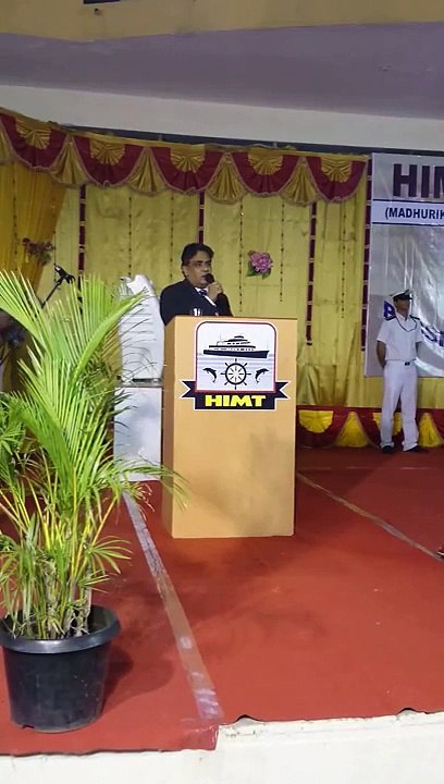 Shri C.V. Subba Rao, President, IMEI graces the POP of 1st Batch B.Tech Marine Engineering
