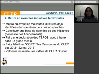 Mardi de la transition énergétique - COP21 : un événement à investir (3/3)