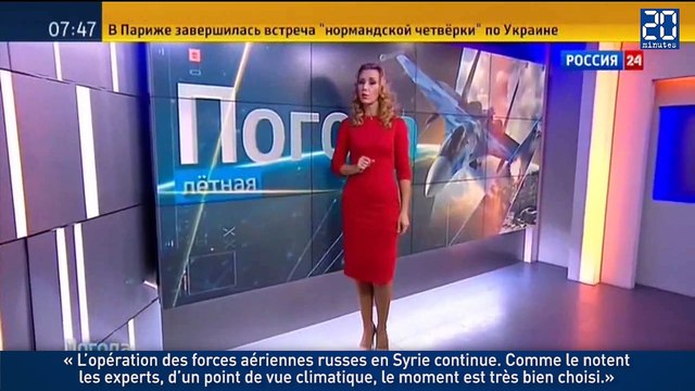 Russie : une présentatrice météo décrit un temps idéal pour bombarder la Syrie