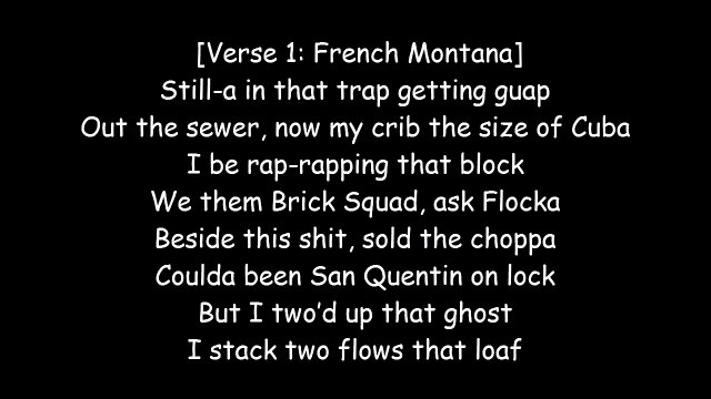 French Montana - Lose It Ft. Lil Wayne & Rick Ross (Lyrics)