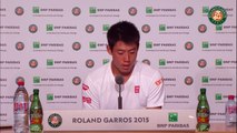 17. Press conference Kei Nishikori 2015 French Open   Quarterfinals