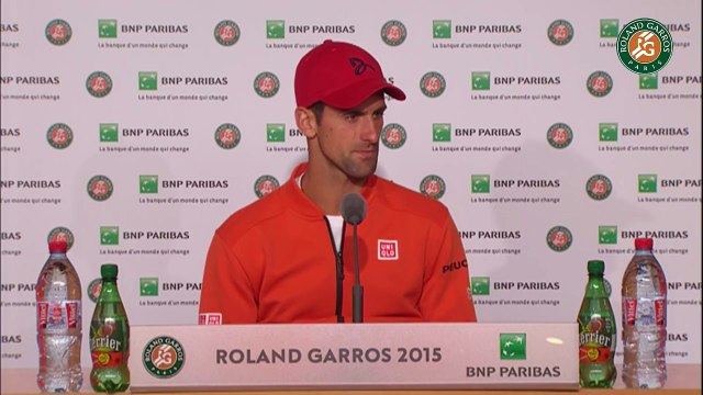 23. Press conference Novak Djokovic 2015 French Open 4th Round