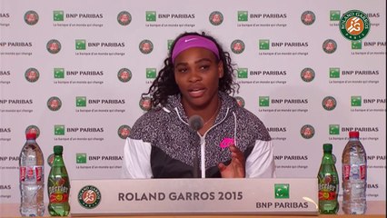 25. Press conference Serena Williams 2015 French Open   4th Round