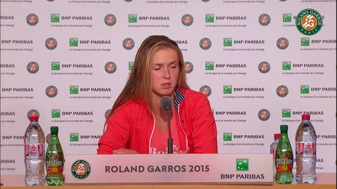 32. Press conference Elina Svitolina 2015 French Open   4th Round