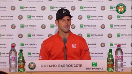 36. Press conference Novak Djokovic 2015 French Open   R32