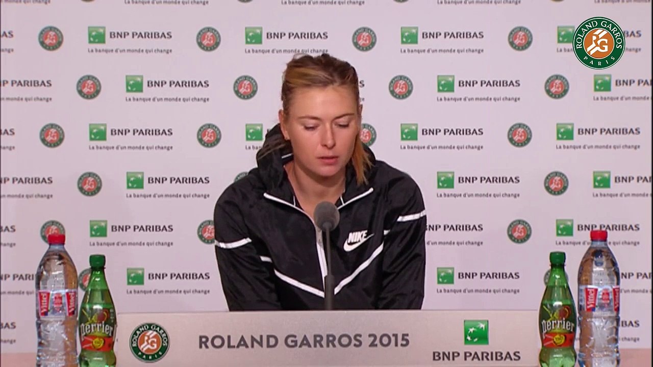43. Press conference Maria Sharapova 2015 French Open   R32