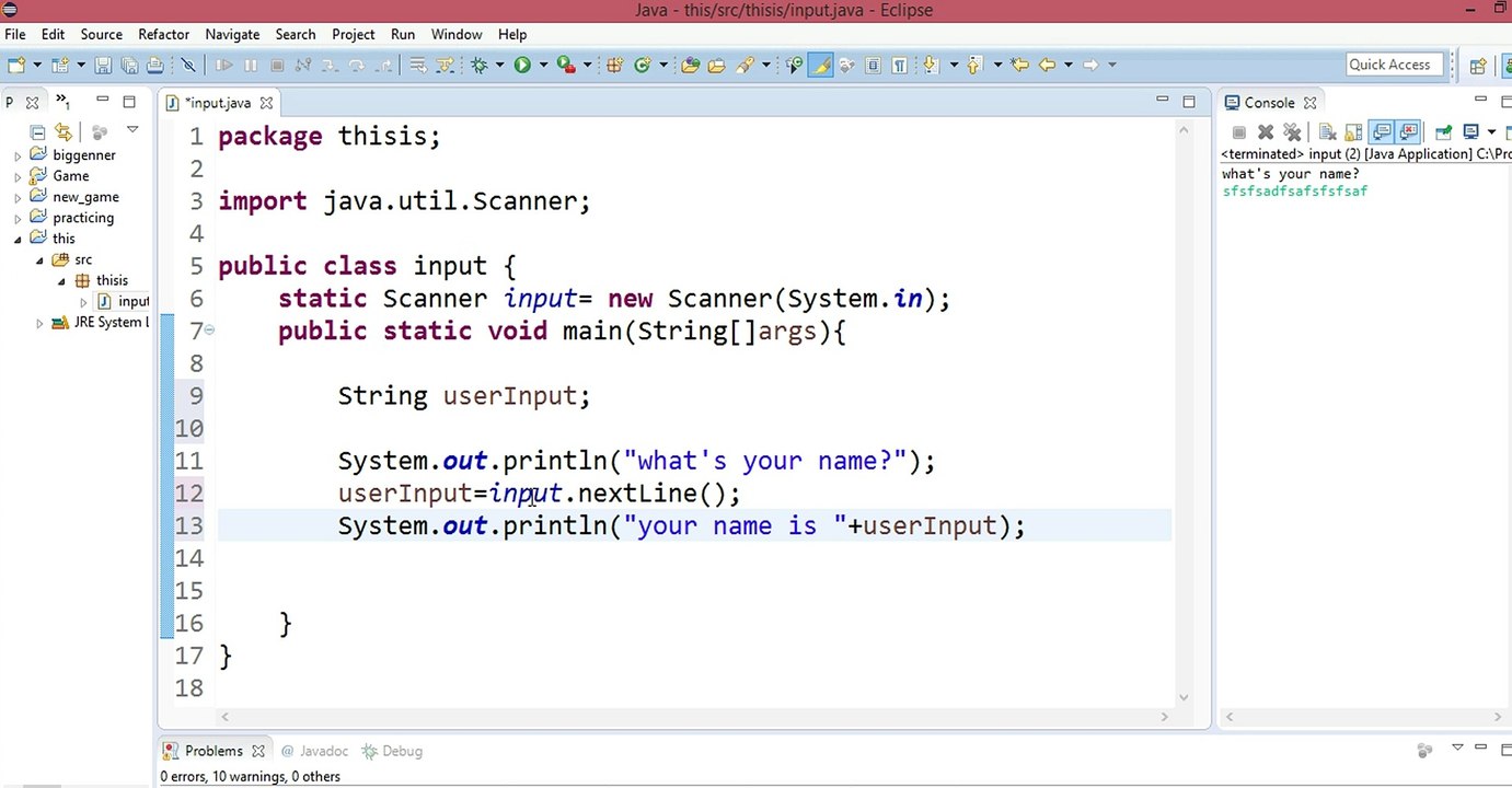 java most beginner programming urdu tutorial part 4 .input ,output and calculator