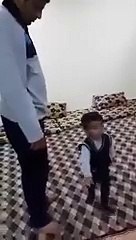 See How this Little Boy is Dragging his Father to Pray Salah