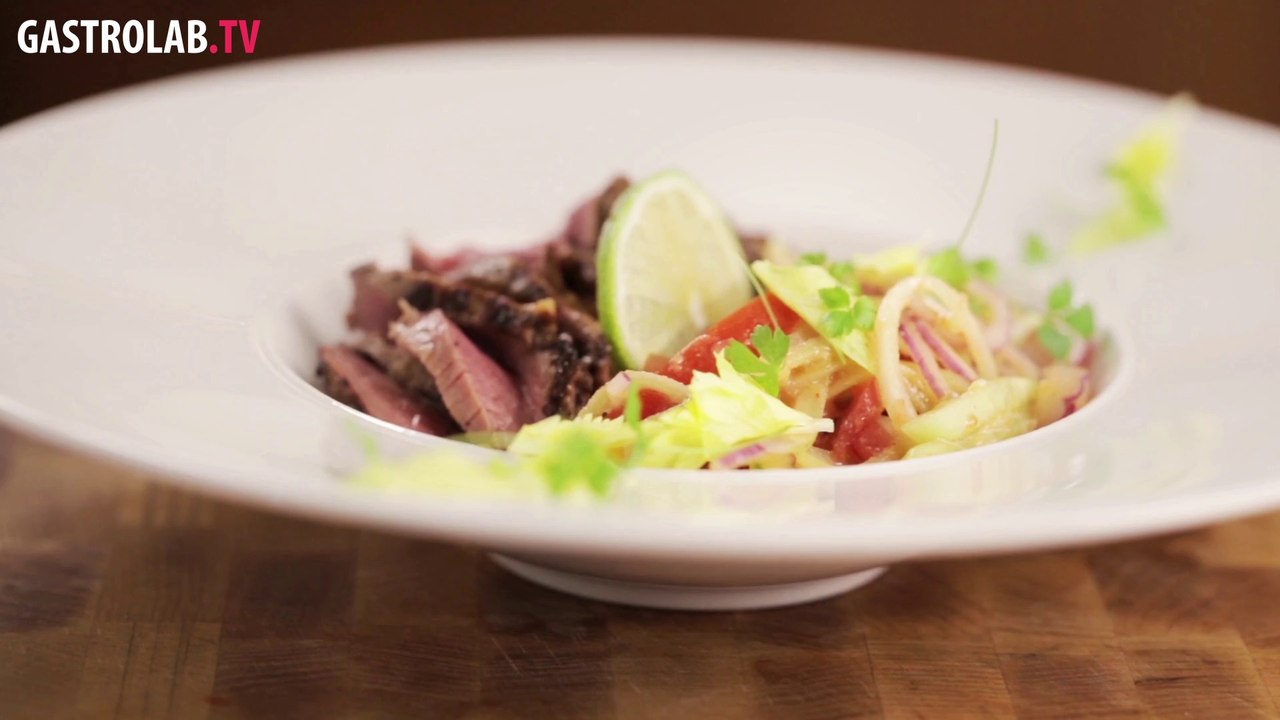 How to Make Roast Beef Salad with Miso Dressing