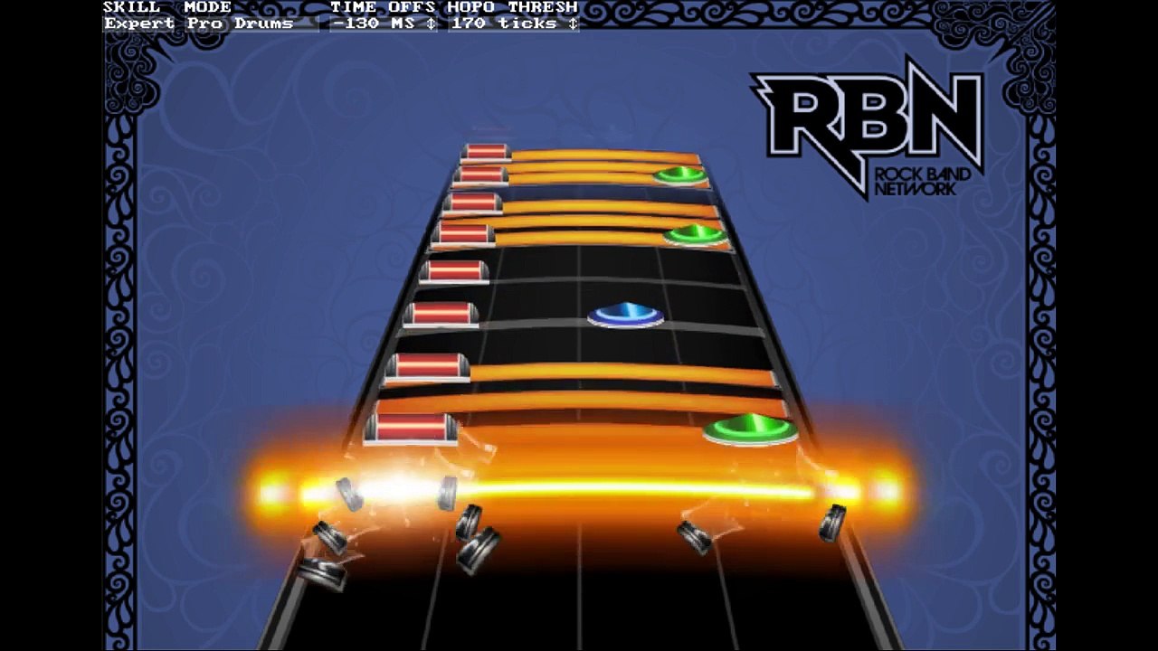 Rock Band Drums Custom - What a Horrible Night to Have a Curse - 2x Bass Pedal