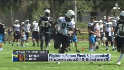 Fabiano's Week 5 Waiver Wire pickups