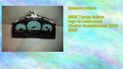 0506 Toyota Solara 4cyl At Instrument Cluster Speedometer 2005 2006