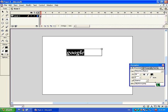URL link in Macromedia Flash 5 Urdu Hindi Tutorial 7of7