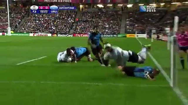 Early Uruguay sin-bin gifts Fiji a penalty try - Uruguay vs Fiji ( 47 - 15 ) - Rugby World Cup 2015