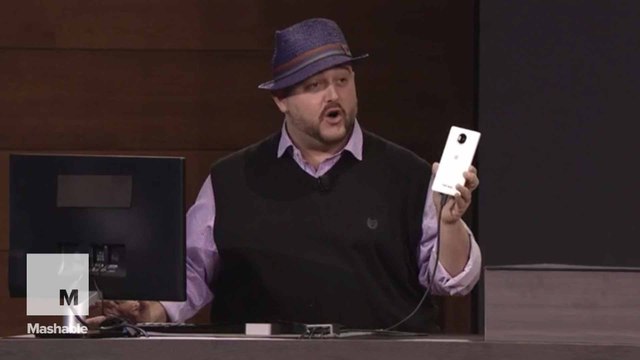 A guy in a sideways fedora was the breakout star of the Microsoft event