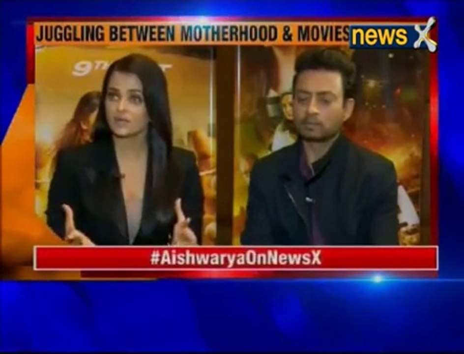 Aishwarya Rai and Irrfan Khan in an EXCLUSIVE chat with NewsX 2015
