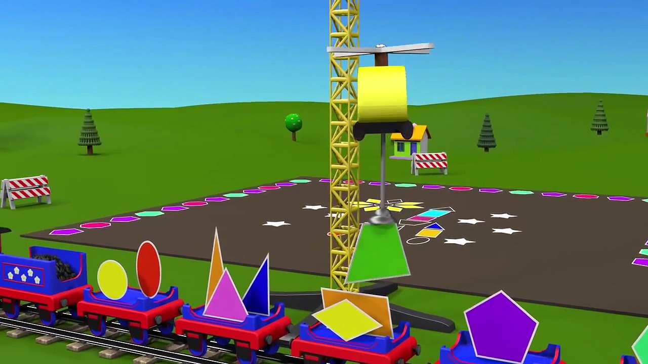 Apprenez les formes géométriques avec le train Tchou-Tchou - 1 ! Dessins animés éducatifs.