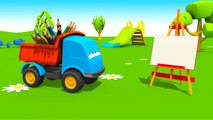 Childrens 3D Cartoons LEARN COLORS with Leos Color BULLDOZER Painting Lessons