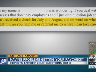 Having problems getting your paycheck?