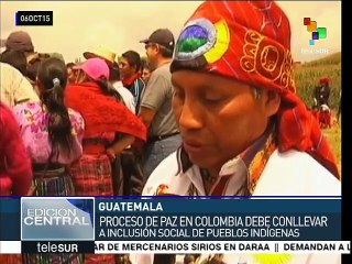 Proceso de paz en Colombia debe conllevar a inclusión de originarios