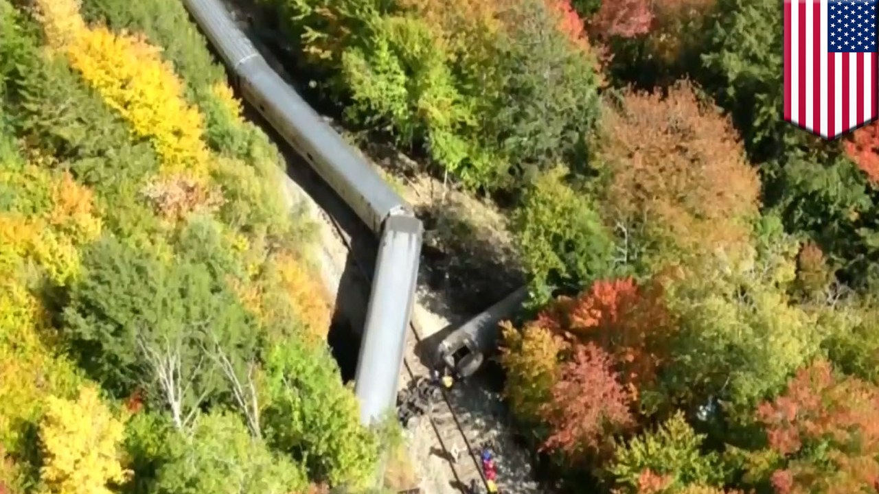 Amtrak train derails in Vermont after striking fallen rocks