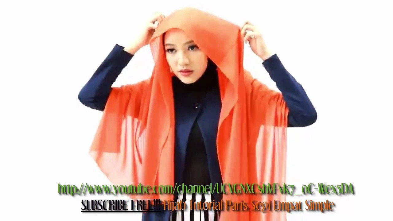 Hijab Tutorial Paris Segi Empat Simple untuk Kuliah - Trend Hijab Masa Kini 2015