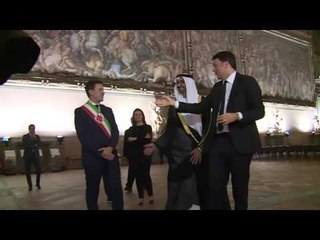 Firenze - Renzi con il Principe Mohammad Bin Zayed al Nayan (06.10.15)