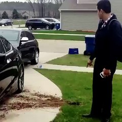 Its saying   I don t know how that hole got there