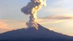 Volcan De Colima Emits Huge Plume of Smoke