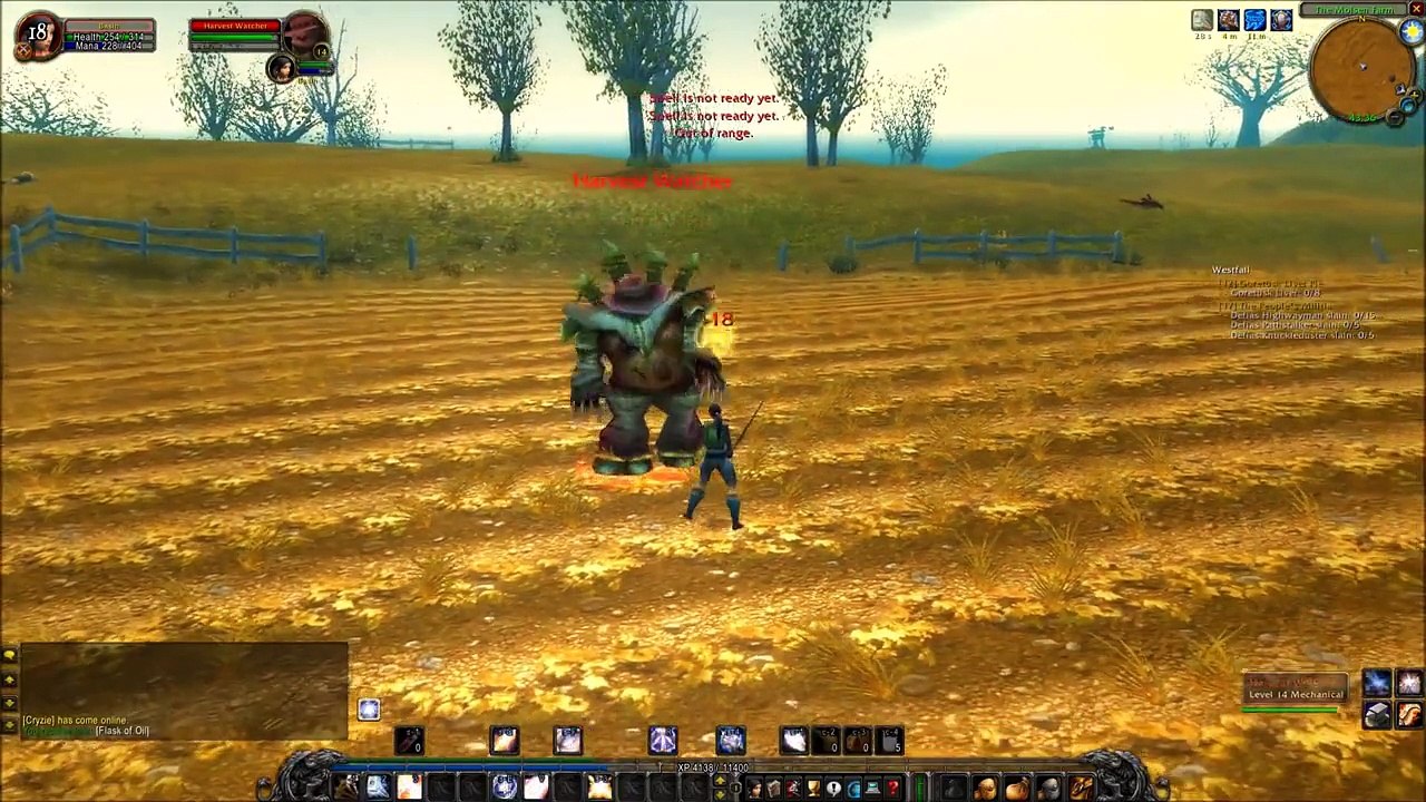 World of Warcraft Vanilla vs WoD - Killing Mobs in Westfall