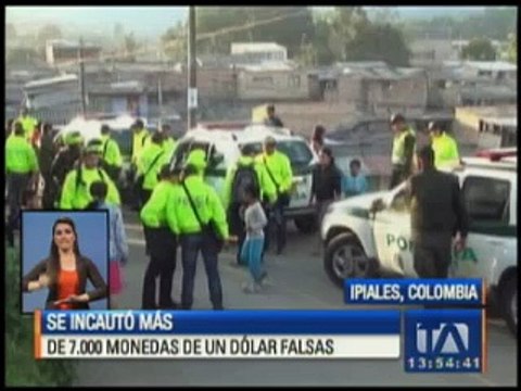 Incautan 7 mil monedas de un dolar falsas