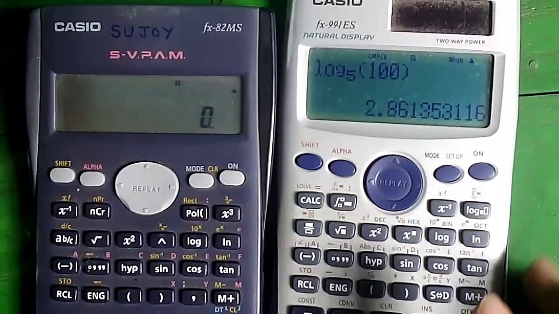 Welsprekend bijwoord excuus How To Calculate Log BaseN on Casio fx-82MS & Casio fx991ES Scientific  Calculators - video Dailymotion