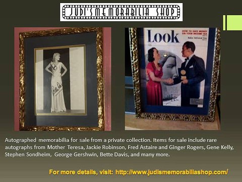 Autographed Memorabilia Signed By Stars