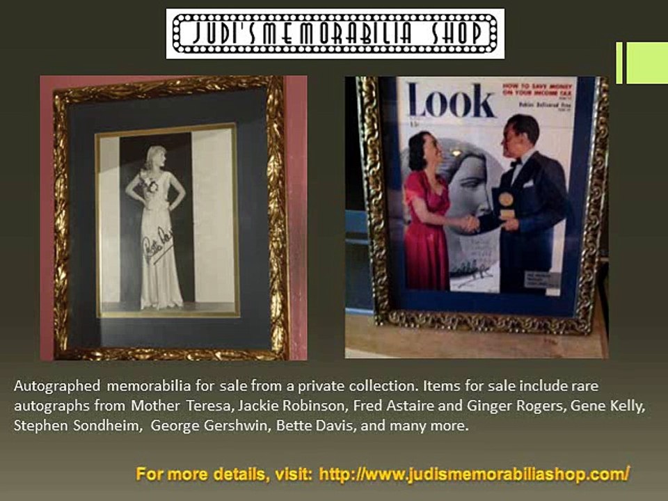 Autographed Memorabilia Signed By Stars